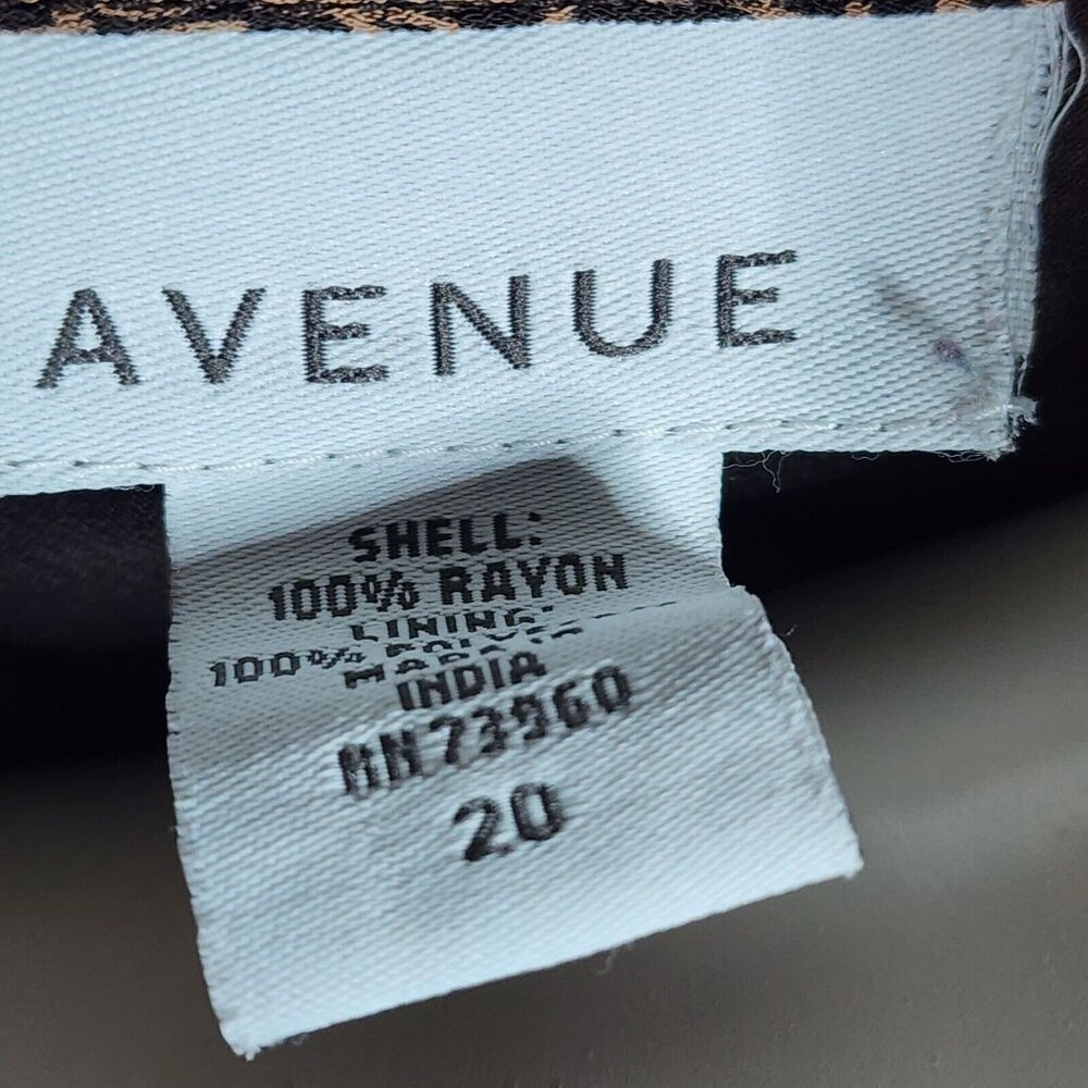 AVENUE Brown Paisley V Neck Short Sleeve Pullover Dress Womens Plus Size‎ 20 - Picture 5 of 7